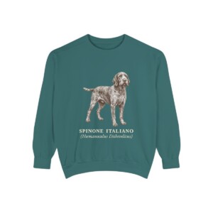 Spinone Italiano Latin Sweatshirt, Blue Spruce, front view
