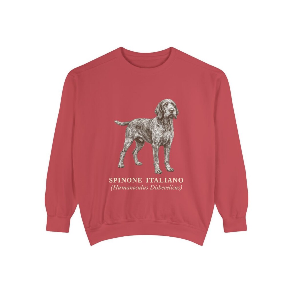 Spinone Italiano Latin Sweatshirt, Crimson, front view