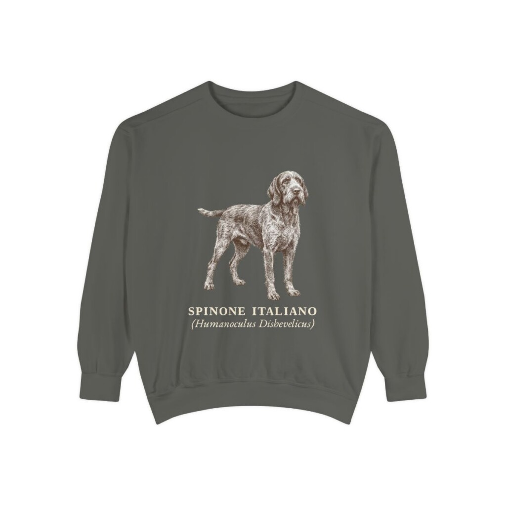 Spinone Italiano Latin Sweatshirt, Pepper, front view