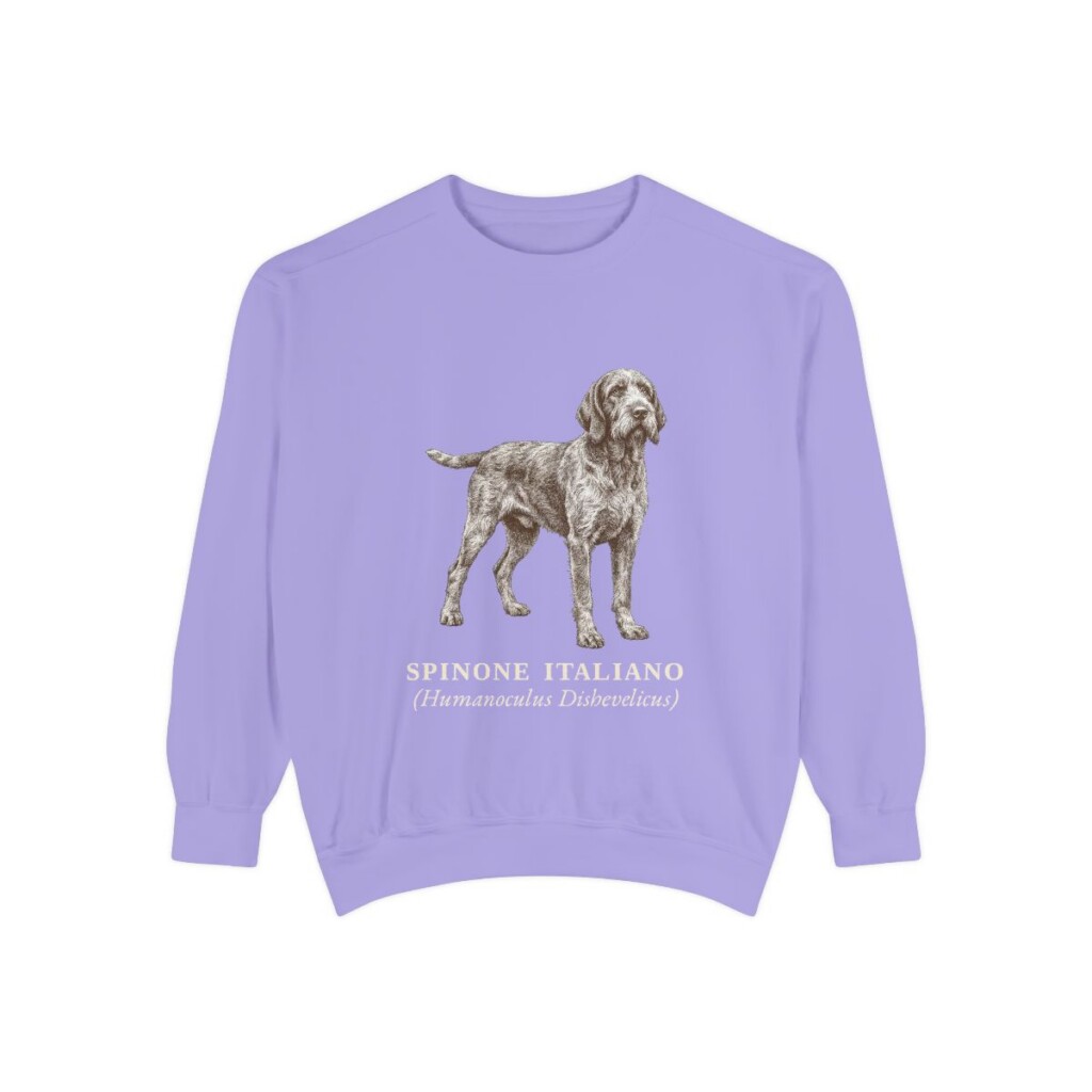 Spinone Italiano Latin Sweatshirt, Violet, front view