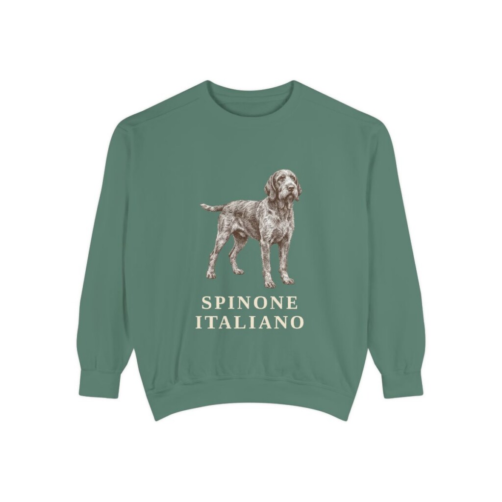 spinone-italiano-sweatshirt-light-green Spinone Italiano Sweatshirt, Light Green, front view