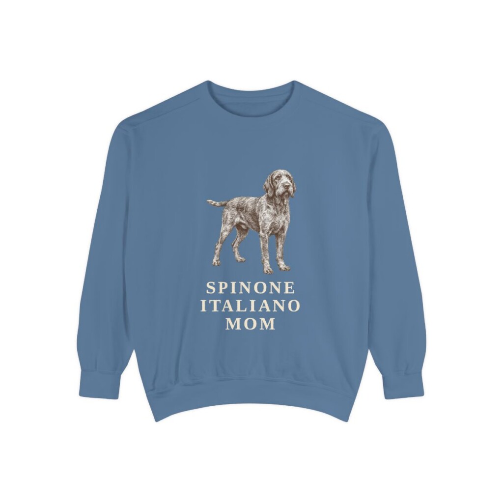 spinone-italiano-sweatshirt-mom-blue-jean Spinone Italiano Mom Sweatshirt, Blue Jean, front view