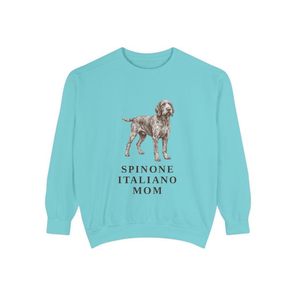 spinone-italiano-sweatshirt-mom-chalky-mint Spinone Italiano Mom Sweatshirt, Chalky Mint, front view