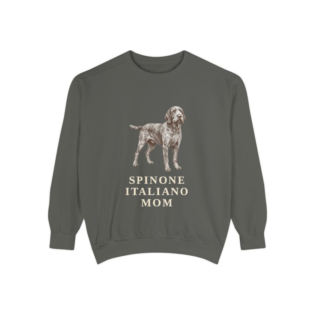 spinone-italiano-sweatshirt-mom-pepper Spinone Italiano Mom Sweatshirt, Pepper, front view