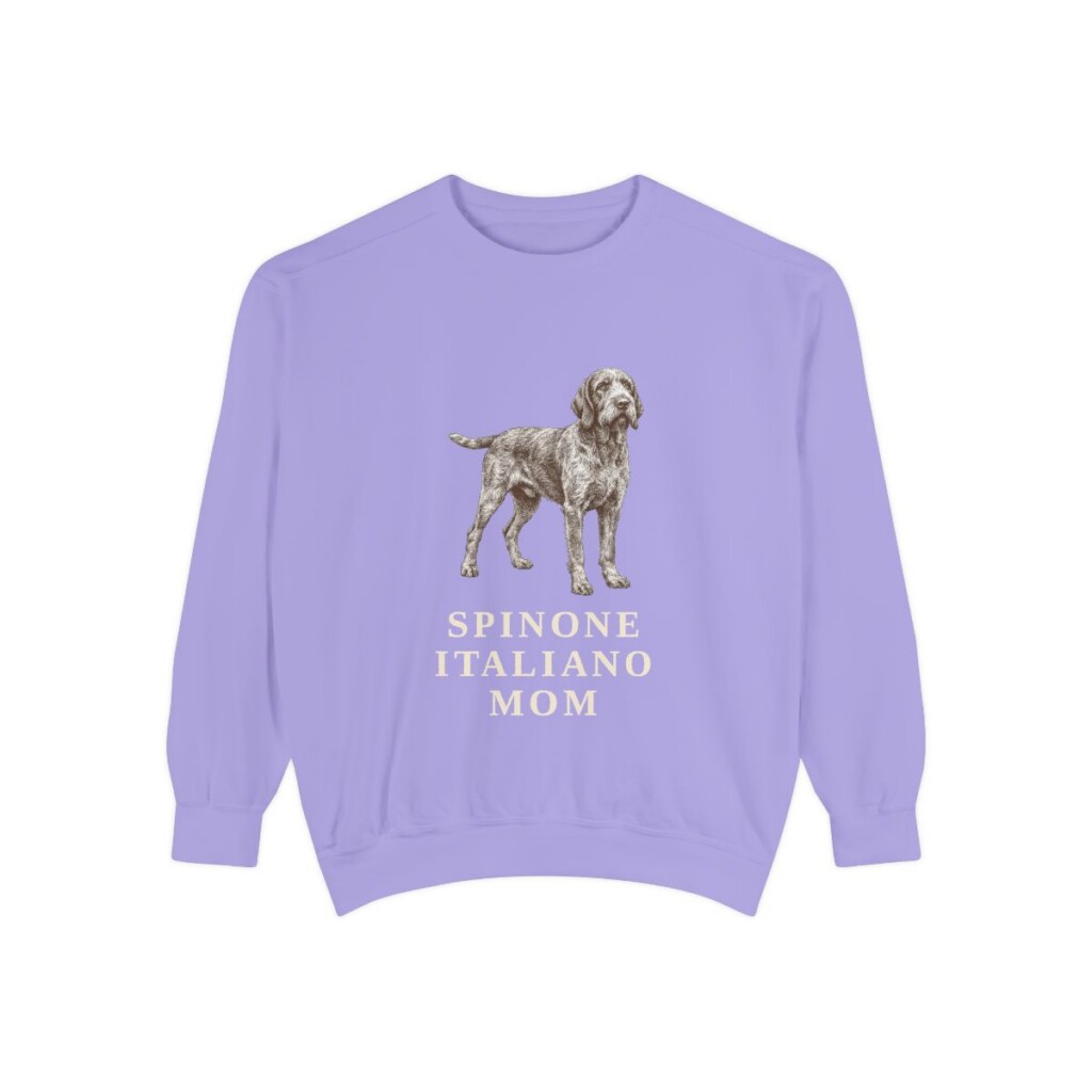 spinone-italiano-sweatshirt-mom-violet Spinone Italiano Mom Sweatshirt, Violet, front view