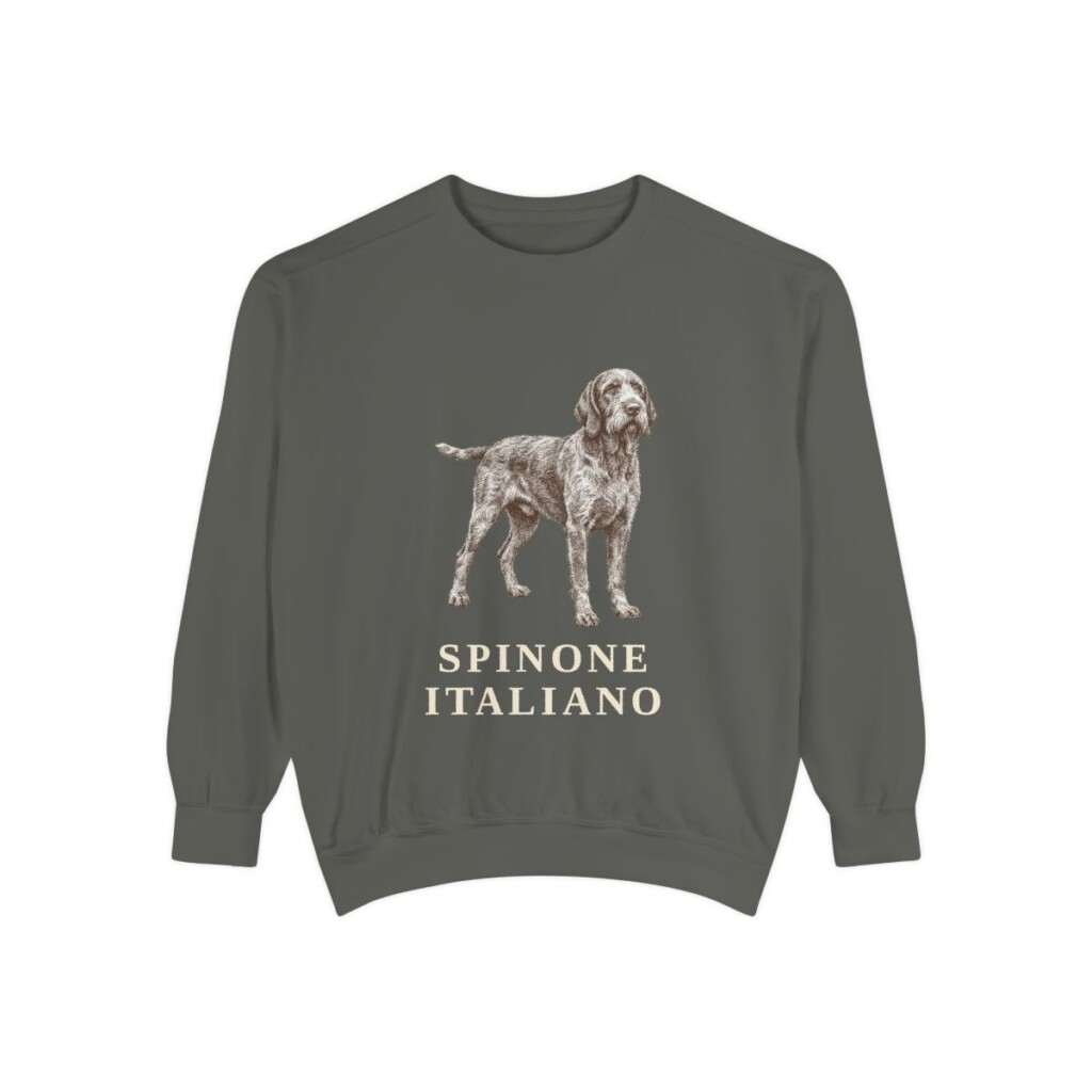 spinone-italiano-sweatshirt-pepper Spinone Italiano Sweatshirt, Pepper, front view