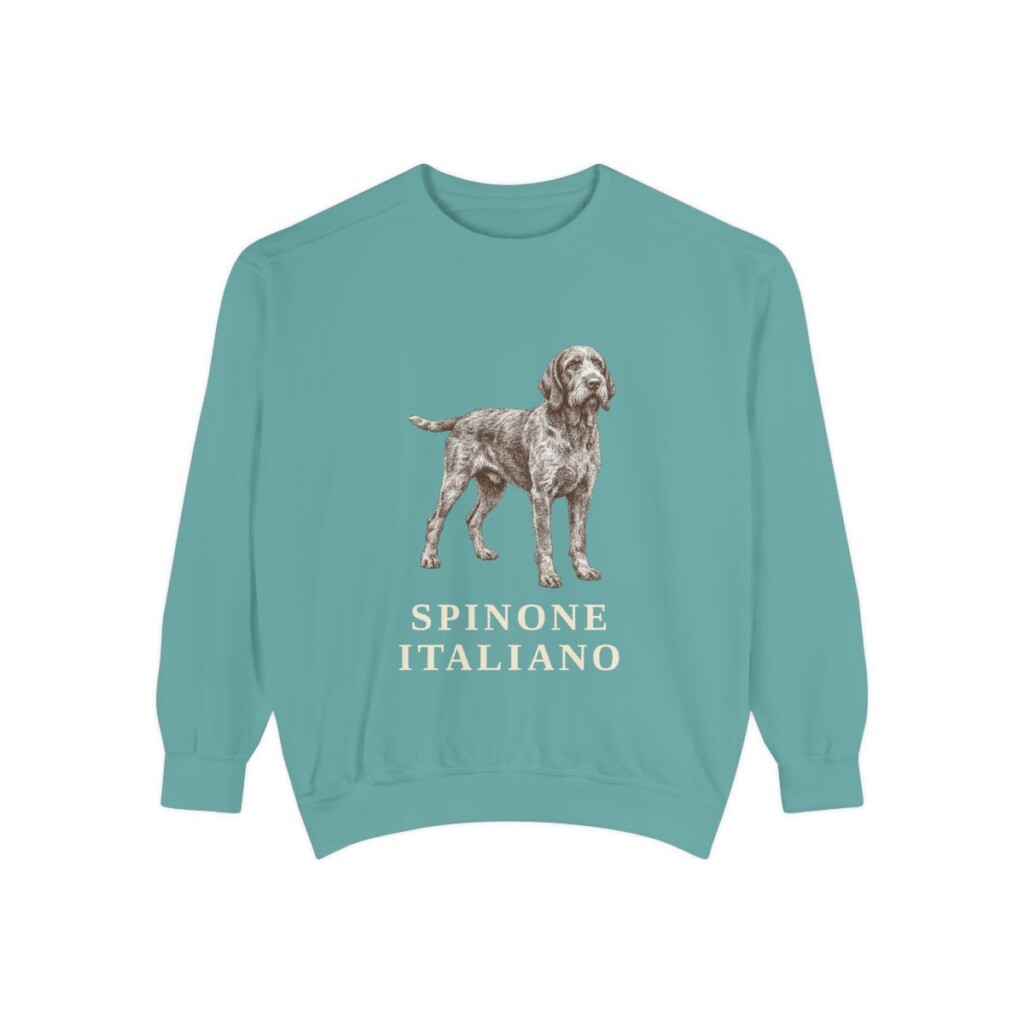 spinone-italiano-sweatshirt-seafoam Spinone Italiano Sweatshirt, Seafoam, front view