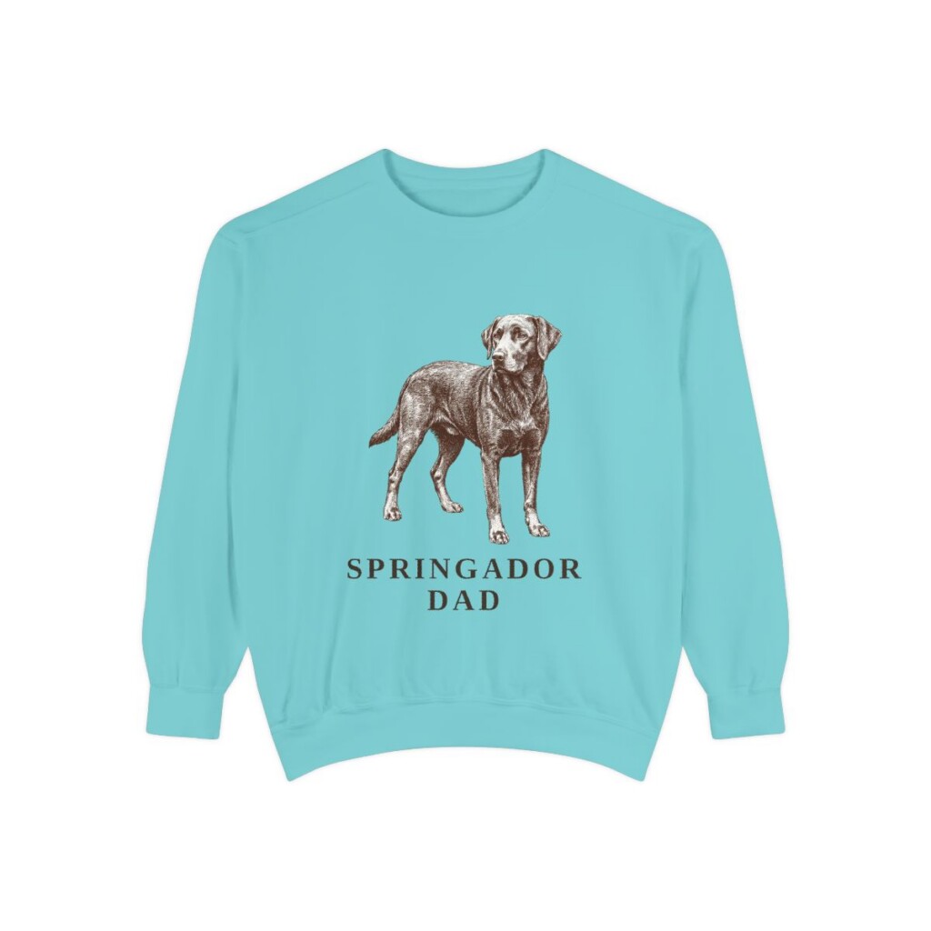 Springador Dad Sweatshirt, Chalky Mint, front view