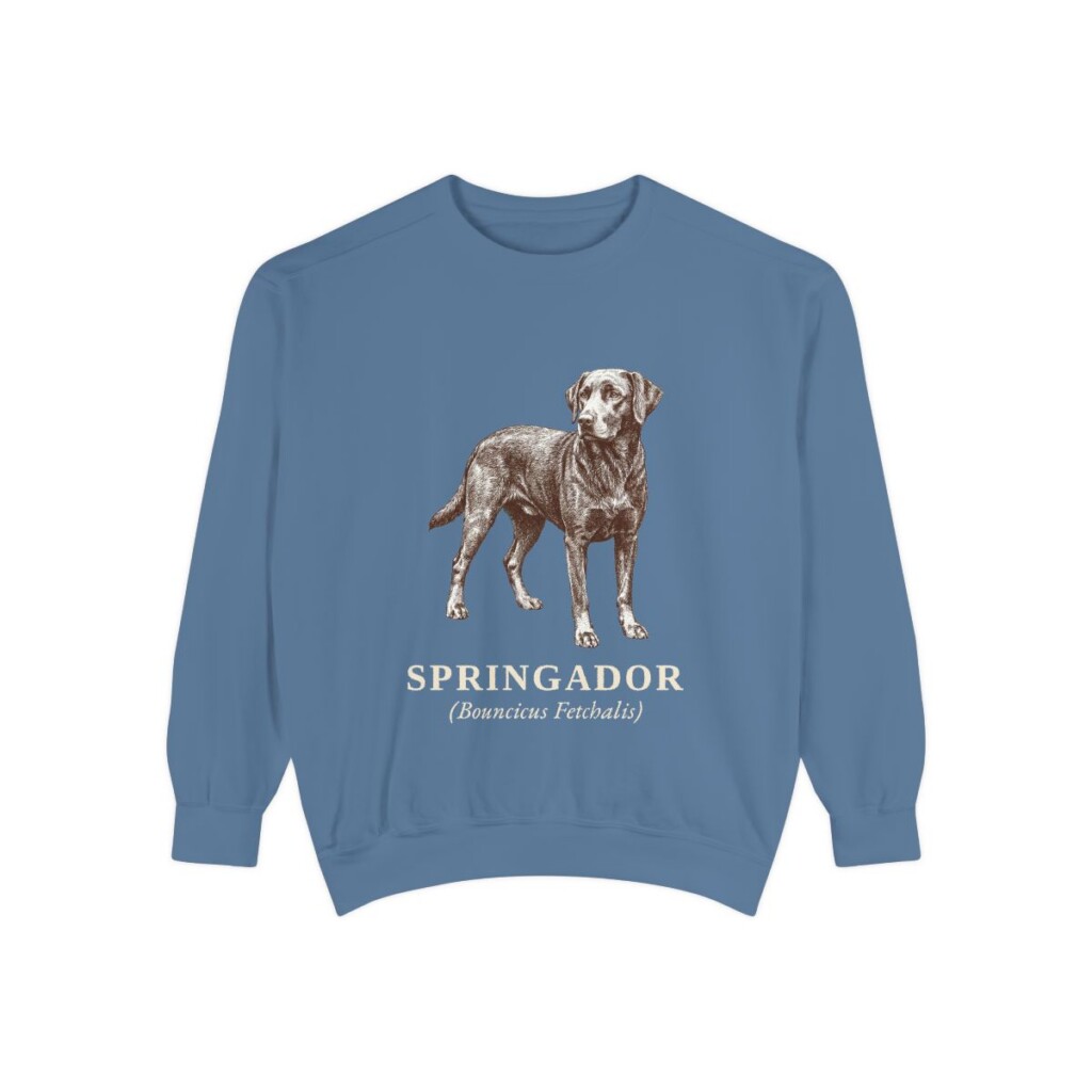 springador-sweatshirt-latin-blue-jean Springador Latin Sweatshirt, Blue Jean, front view