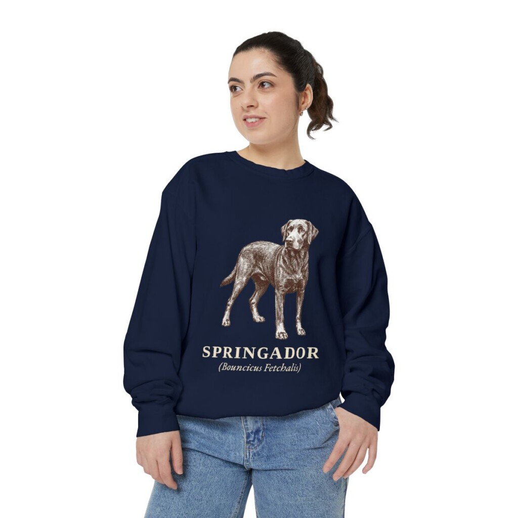 springador-sweatshirt-latin-true-navy-person-2-front Springador Latin Sweatshirt, True Navy, person 2 front