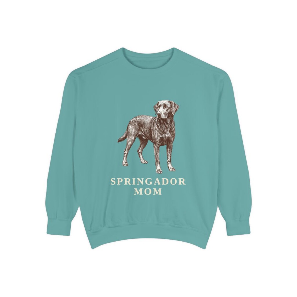 springador-sweatshirt-mom-seafoam Springador Mom Sweatshirt, Seafoam, front view