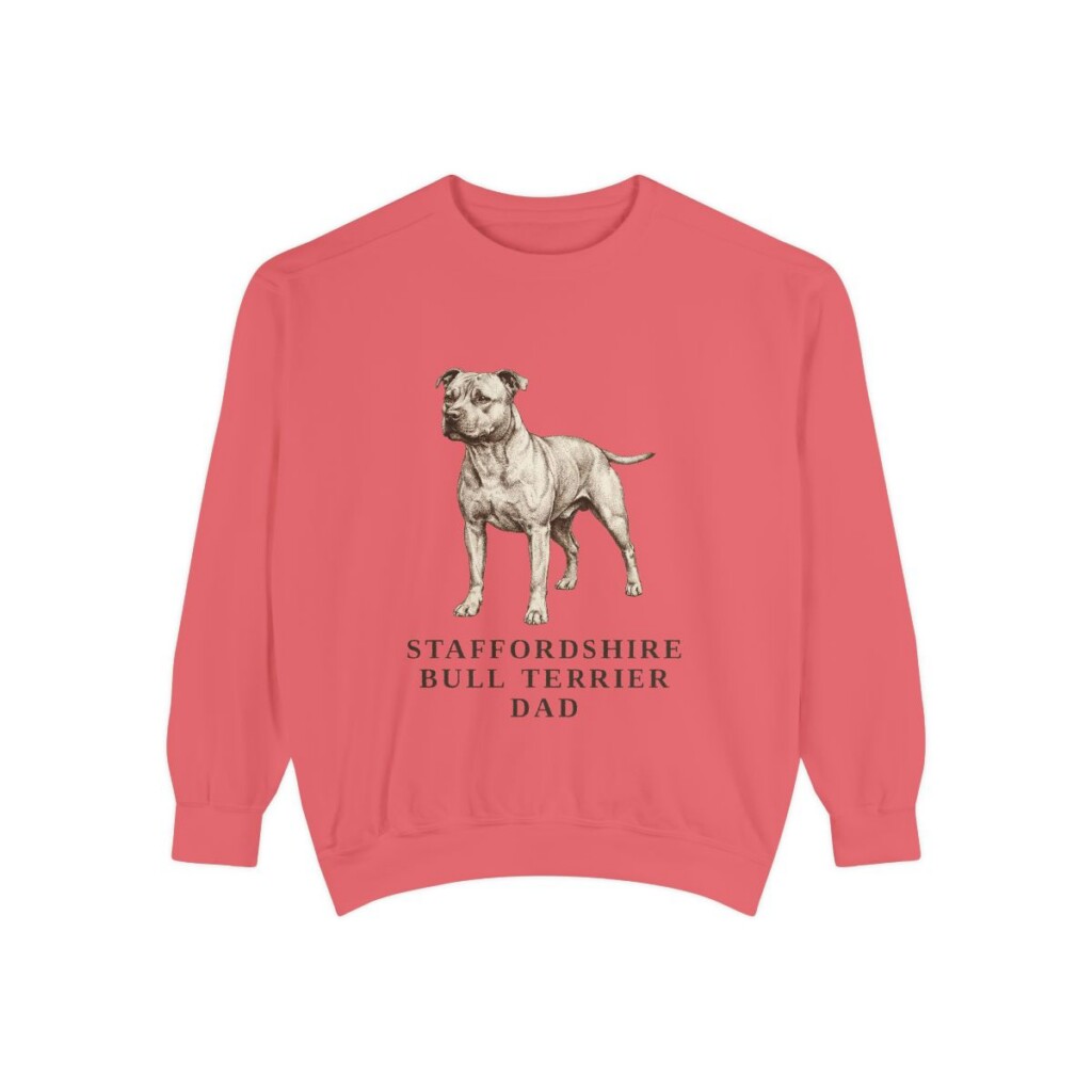 Staffordshire Bull Terrier Dad Sweatshirt, Watermelon, front view