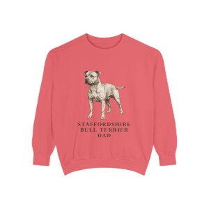 Staffordshire Bull Terrier Dad Sweatshirt, Watermelon, front view