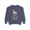 Staffordshire Bull Terrier Humor Sweatshirt, Denim, front view