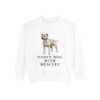 Staffordshire Bull Terrier Humor Sweatshirt, White, front view