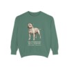 staffordshire-bull-terrier-sweatshirt-latin-light-green Staffordshire Bull Terrier Latin Sweatshirt, Light Green, front view