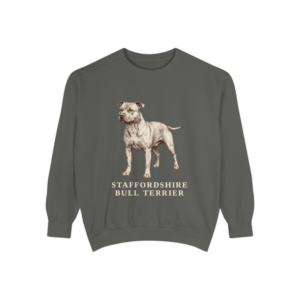 Staffordshire Bull Terrier Sweatshirt, Pepper, front view
