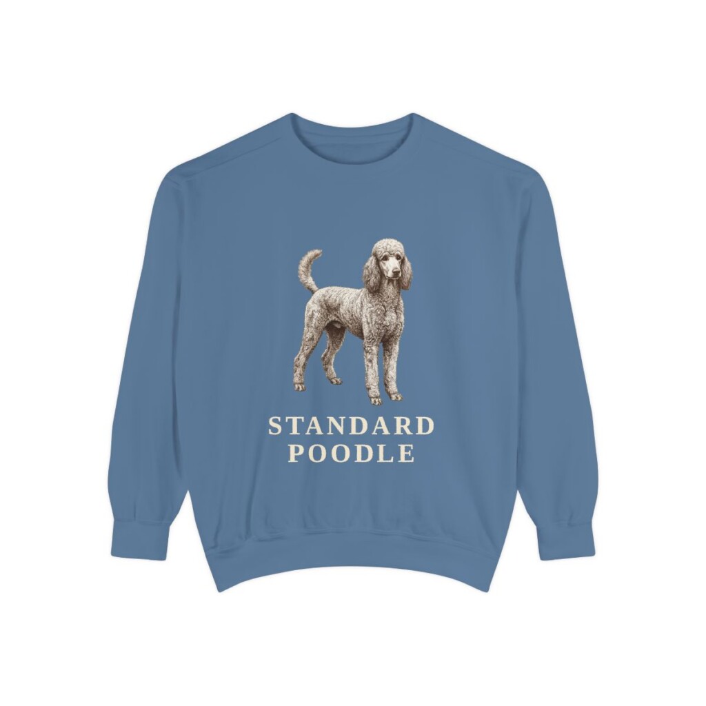 Standard Poodle Sweatshirt, Blue Jean, front view
