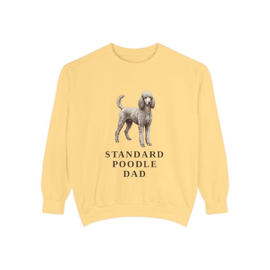 Standard Poodle Dad Sweatshirt, Butter, front view