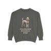 Standard Poodle Dad Sweatshirt, Pepper, front view