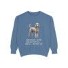 Standard Poodle Humor Sweatshirt, Blue Jean, front view