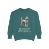 Standard Poodle Humor Sweatshirt, Blue Spruce, front view