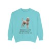 Standard Poodle Humor Sweatshirt, Chalky Mint, front view