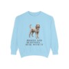 Standard Poodle Humor Sweatshirt, Chambray, front view