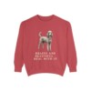 Standard Poodle Humor Sweatshirt, Crimson, front view