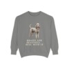 Standard Poodle Humor Sweatshirt, Grey, front view