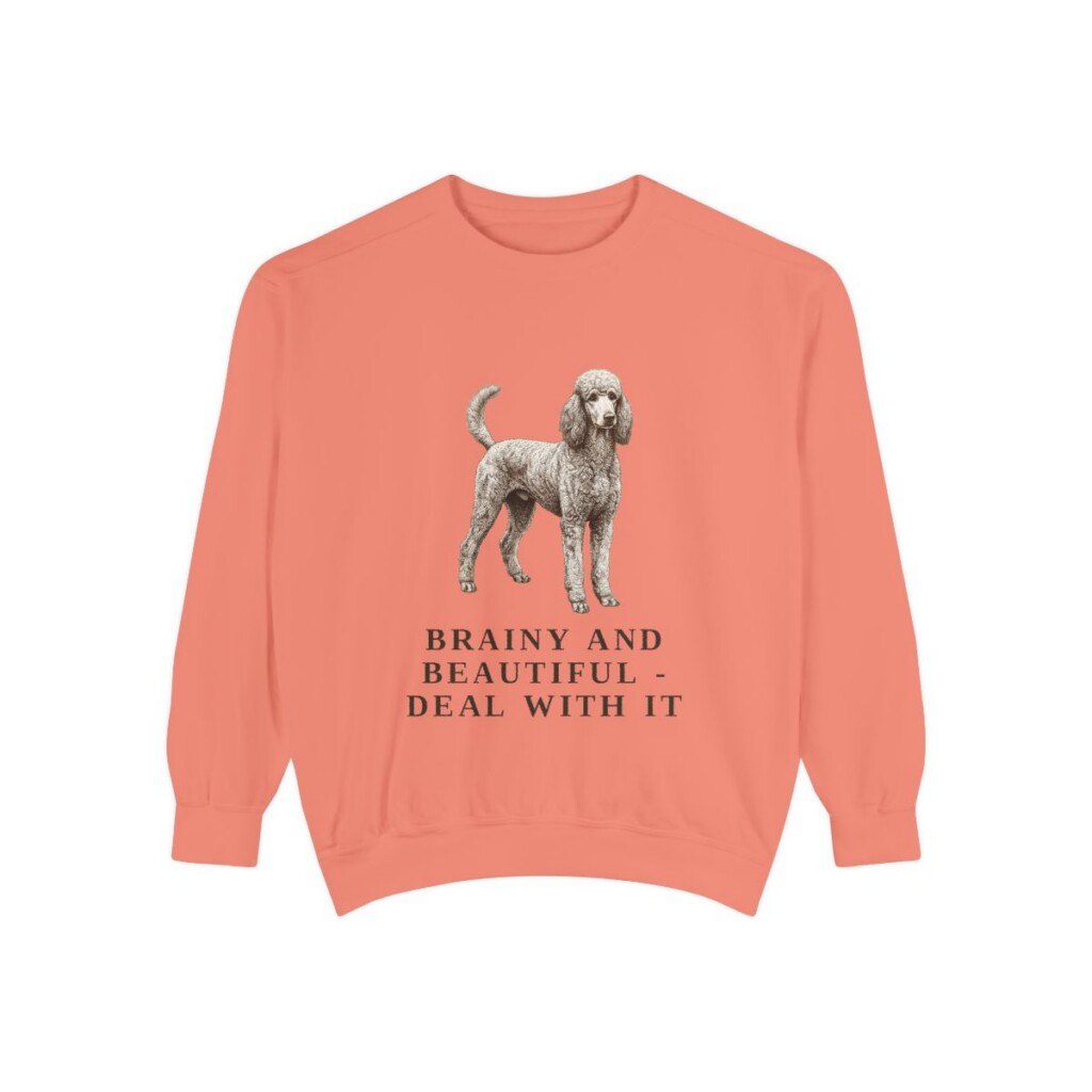 Standard Poodle Humor Sweatshirt, Terracotta, front view
