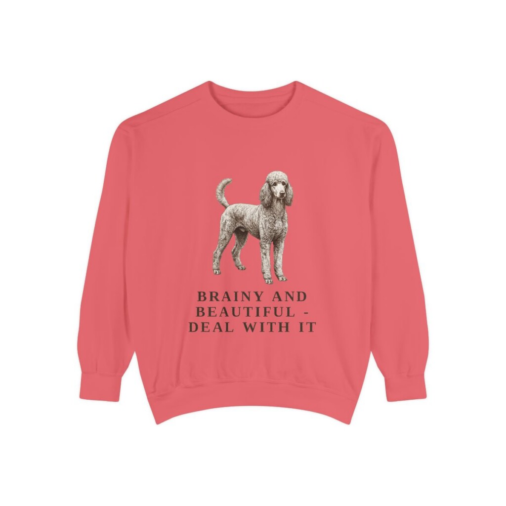 Standard Poodle Humor Sweatshirt, Watermelon, front view
