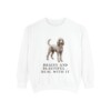 Standard Poodle Humor Sweatshirt, White, front view