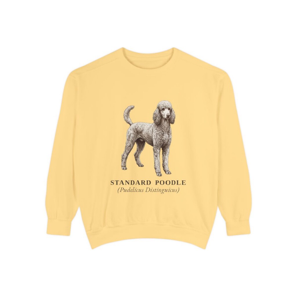 Standard Poodle Latin Sweatshirt, Butter, front view