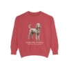 Standard Poodle Latin Sweatshirt, Crimson, front view