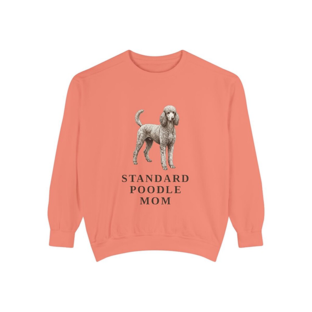 Standard Poodle Mom Sweatshirt, Terracotta, front view