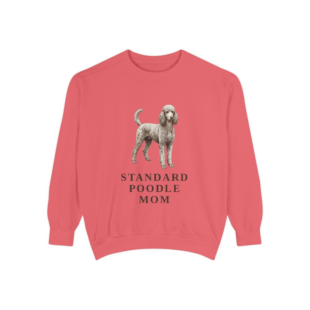 Standard Poodle Mom Sweatshirt, Watermelon, front view