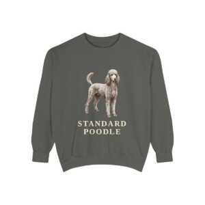 Standard Poodle Sweatshirt, Pepper, front view