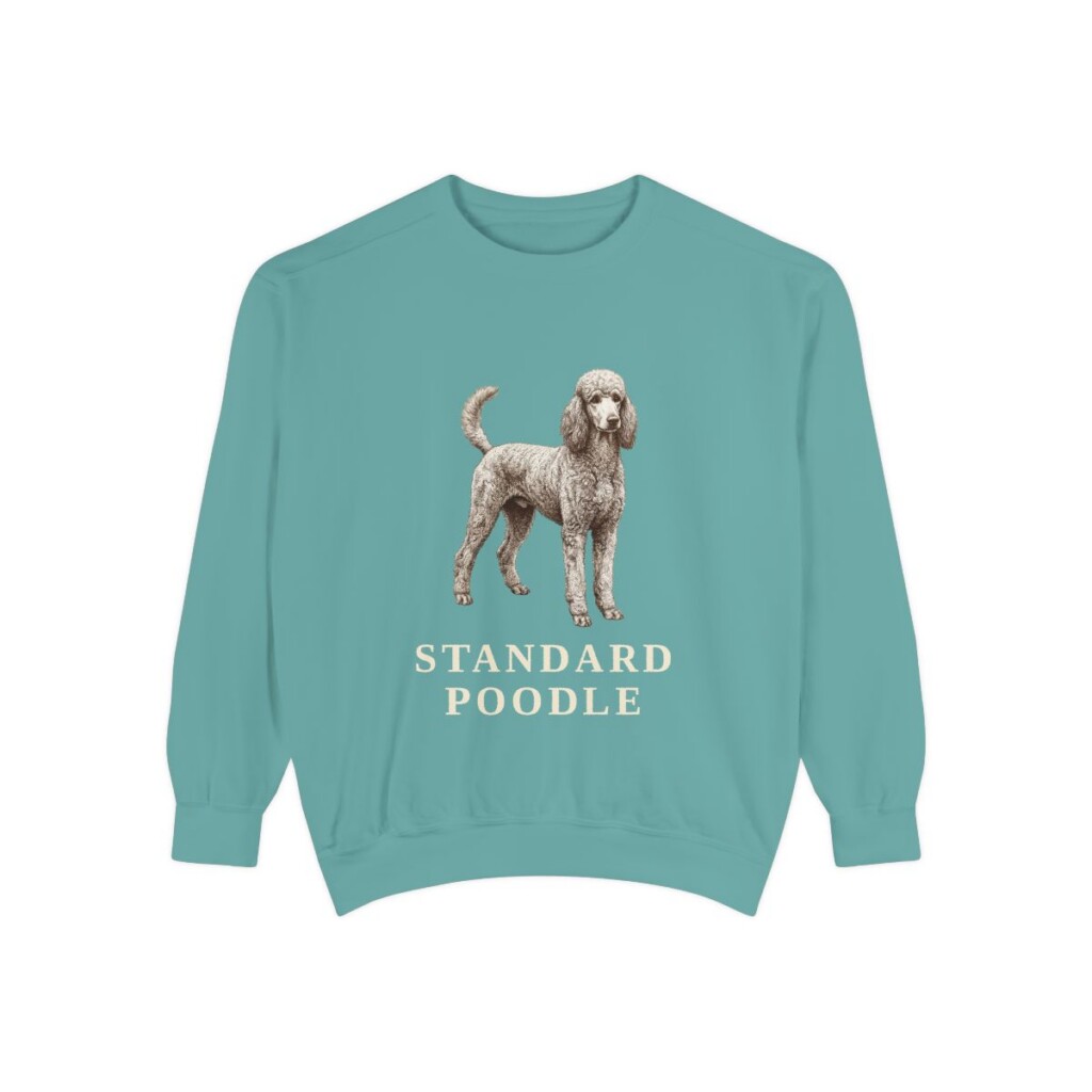 Standard Poodle Sweatshirt, Seafoam, front view