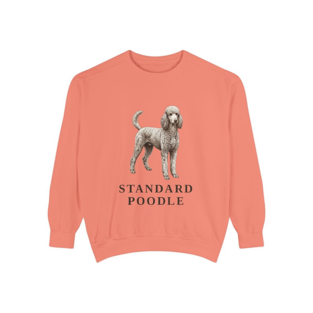 Standard Poodle Sweatshirt, Terracotta, front view