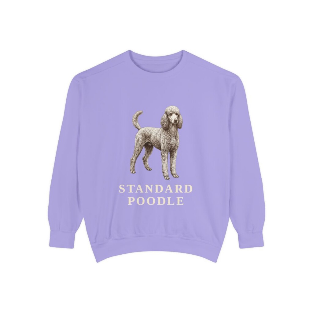 Standard Poodle Sweatshirt, Violet, front view
