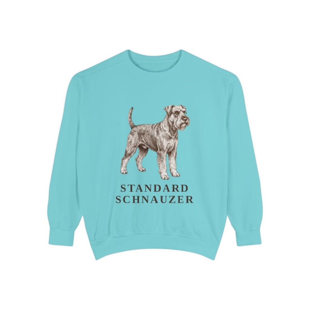Standard Schnauzer Sweatshirt, Chalky Mint, front view