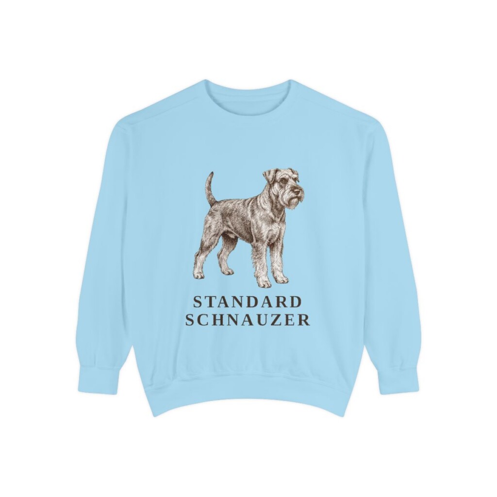 Standard Schnauzer Sweatshirt, Chambray, front view
