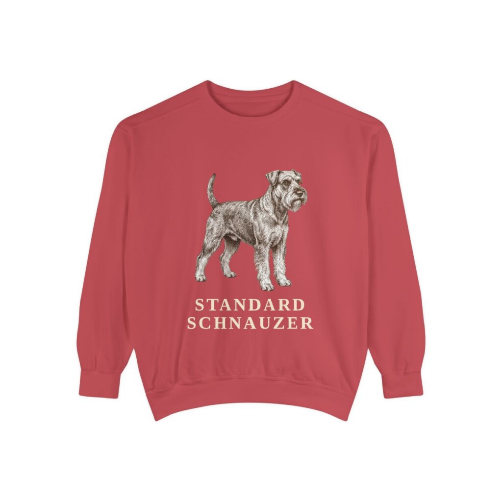 Standard Schnauzer Sweatshirt, Crimson, front view