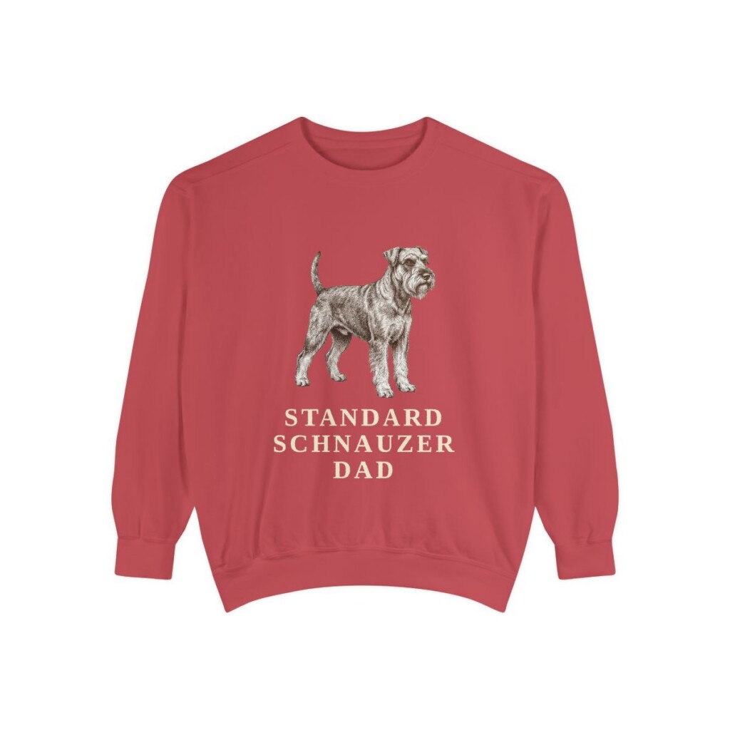 Standard Schnauzer Dad Sweatshirt, Crimson, front view
