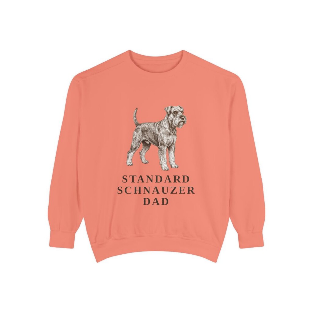 Standard Schnauzer Dad Sweatshirt, Terracotta, front view