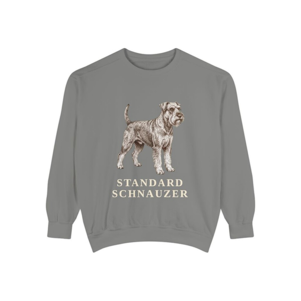 Standard Schnauzer Sweatshirt, Grey, front view