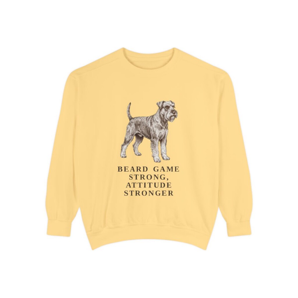 Standard Schnauzer Humor Sweatshirt, Butter, front view
