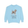 Standard Schnauzer Humor Sweatshirt, Chambray, front view