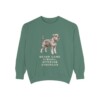 Standard Schnauzer Humor Sweatshirt, Light Green, front view